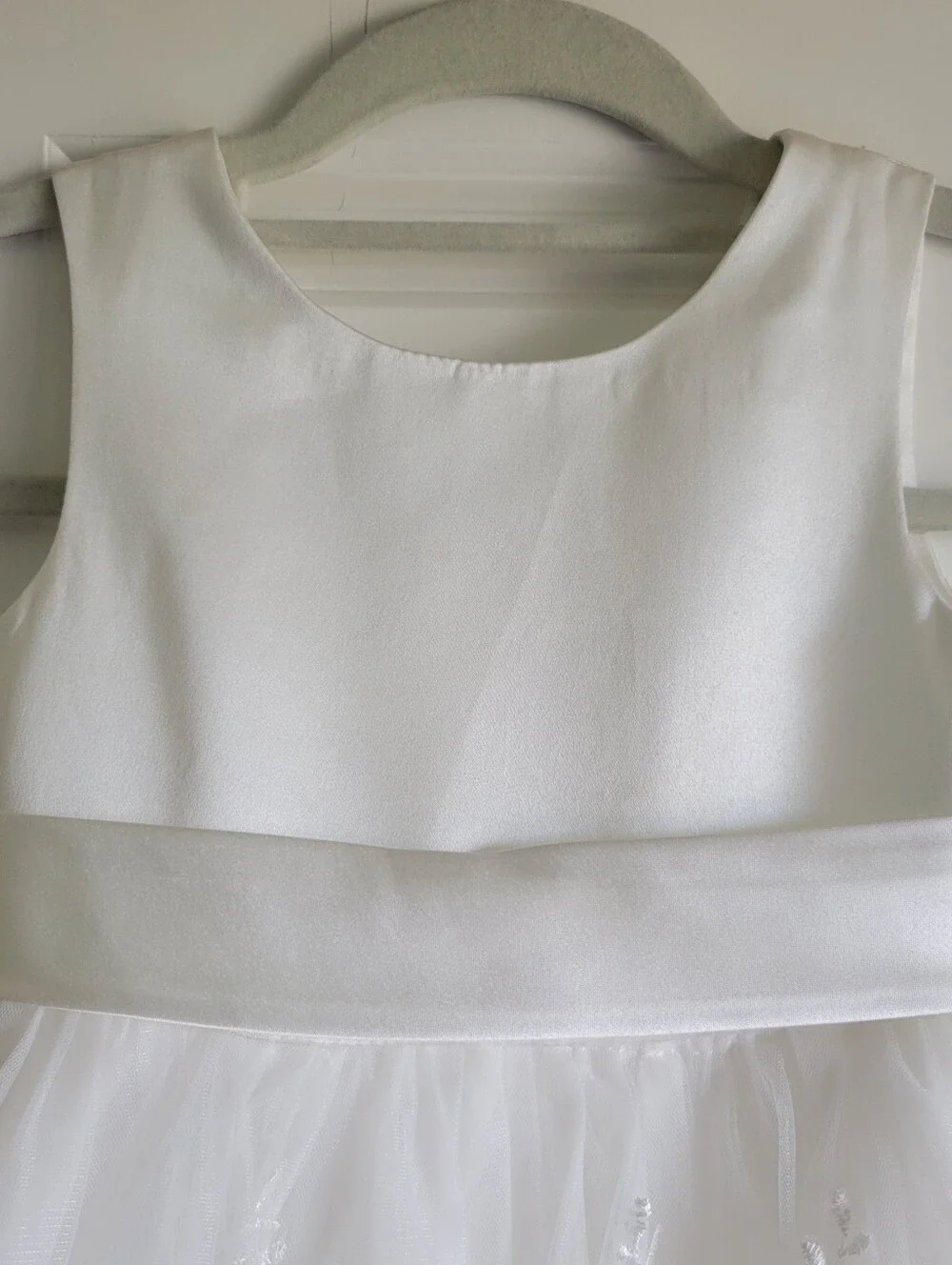 Ivory White Lace Dress Girls Size 5 First Communion Flower Girl - Picture 2 of 16